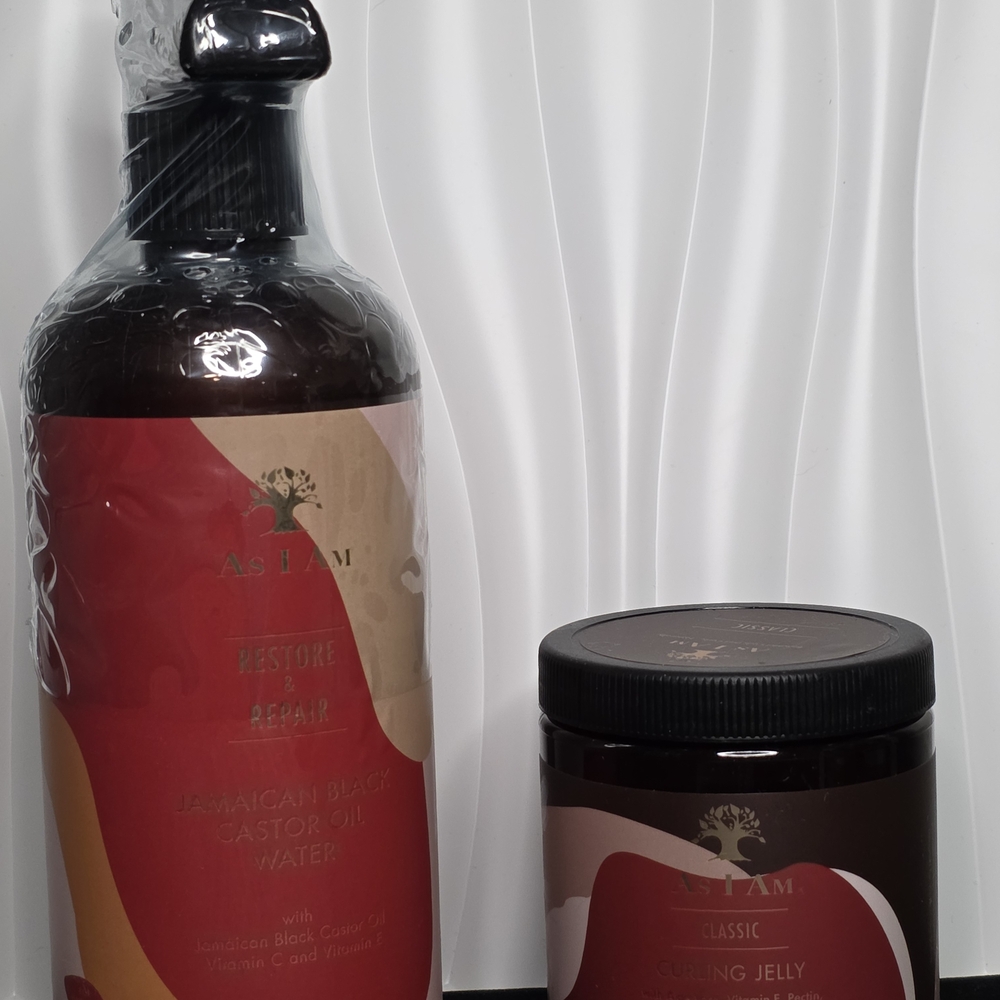 As I Am JBCO Hair Care Set - Nano Water (16oz) & Curling Crème (8oz)-NWT